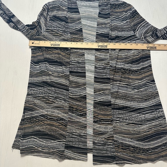 Kasper Women’s Open Front Cardigan Jacket L Abstract Print Stretch Career - Picture 4 of 10